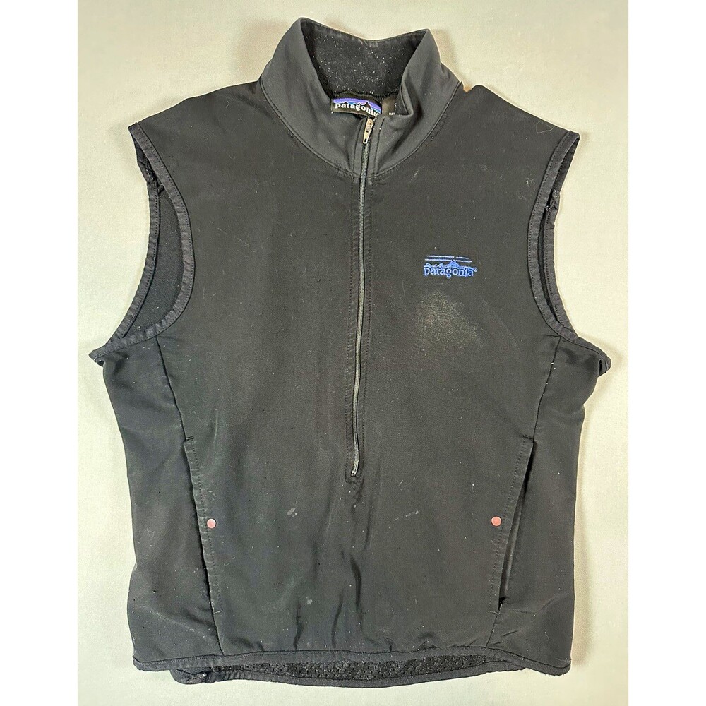 Vintage Patagonia Hybrid Black Vest S Cycling Trail discontinued Outdoor Pockets